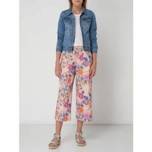 Tana Lawn Wide Leg Crop Pants Liberty London Pavilion Floral Pink Crop